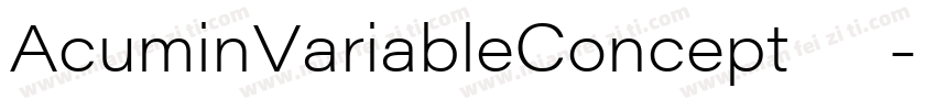 AcuminVariableConcept 下载字体转换